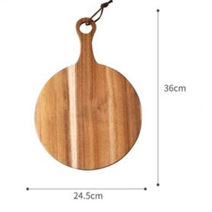 Planche à servir et à découper en bois d'acacia de style japonais |   Plateau de cuisson en bois massif pour le pain, les fruits, le steak, la pizza et la présentation en restaurant - Product Image 3