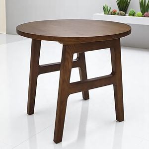 <b>Round</b> Rubber Wood Side <b>Table</b> Modern For <b>Living</b> <b>Room</b> Wooden End <b>Table</b> Sustainable Rubber wood Factory Direct Price - Product Image 1