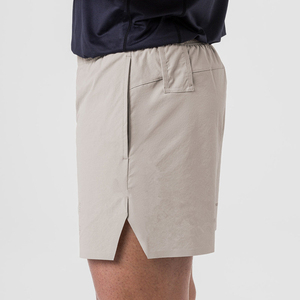 Pantalones Cortos de Secado Rápido para Hombre, Color Gris Claro, Cintura Elástica, Corte Medio, Estilo Casual, Cortos, Color Sólido, Tejido de Poliéster - Product Image 6