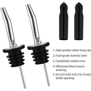 Set di 12 Versatori per Bottiglie in Acciaio Inox, Dispenser per Olio d'Oliva, Beccucci Erogatori per Alcolici - Product Image 1