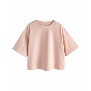 Custom Womens Boxy T Shirts Heavyweight Cotton Oversized Short Sleeve Casual Tee Wholesale OEM ODM Private Label Clothing Boxy - Product Image 4