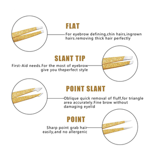 Wholesales Beauty <b>Tools</b> Professional Eyebrows <b>Makeup</b> Eyelash Tweezers Premium Eyelash Eyebrow Set of Tweezers - Product Image 3