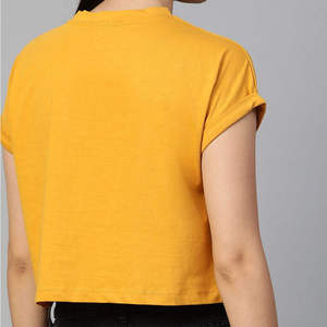 Camisetas cortas personalizadas para mujer, ropa exterior de alta calidad, camisetas cortas informales para mujer - Product Image 2