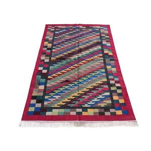 Tapis en coton moderne, doux et robuste, tissé à la main, design uni, antidérapant, lavable, idéal pour une utilisation quotidienne dans les foyers très occupés - Product Image 1