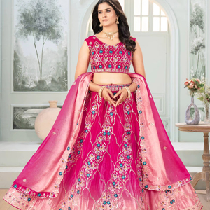 Lehenga Choli Ramdev, Traje de Novia Indio de Bollywood, Glamuroso, Elegante, Impresionante, Último Modelo, Exclusivo, de Primera Calidad, para Bodas y Fiestas - Product Image 1
