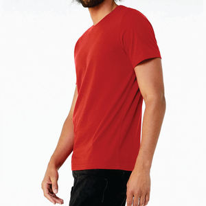 Camiseta de Manga Corta para Hombre, Cuello Redondo, Tejido de Punto Azul, Corte Ajustado, Color Sólido, Diseño Transpirable - Product Image 6