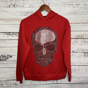 Sweat à capuche zippé épais personnalisé pour homme, 100 % coton French Terry, avec logo de marque et strass, pour la mode urbaine - Product Image 1
