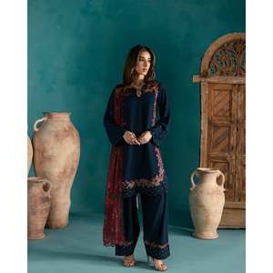 Salwar Kameez de Algodón de Diseño en Talla XL, Conjunto de Blusa y Pantalón con Dupatta y Bordado con Lentejuelas - Product Image 2