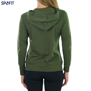 Sudadera con capucha y cremallera para mujer, forro polar, informal, con bolsillos canguro, puños y dobladillo acanalados - Product Image 5