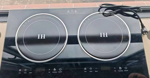 Induction Cooker Double <b>Stove</b> Portable 600x360x60mm Touch Control Black Glass Panel Countertop Use 2200W+2200W Steam Boil - Product Image 1