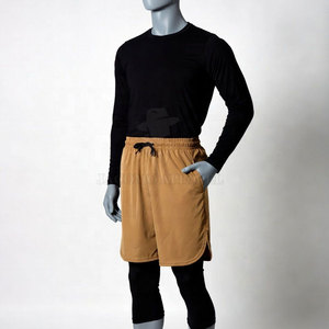 Shorts d'entraînement sportifs personnalisables pour hommes avec cordon de serrage à la taille, cordon de serrage réglable et poches latérales pratiques - Product Image 3