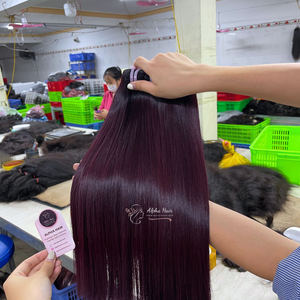 Extensiones mechones de cabello y de pelucas delanteras de encaje tejido de cabello humano vietnamita recto de aspecto natural sin procesar - Product Image 2