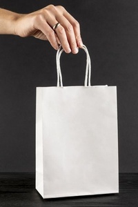 Bolsa de Compra Sostenible para Boutique de Empaques Ecológicos, Bolsa de Regalo de Papel Lista para Usar con Asas de Cuerda Resistentes, Bolsas de Empaque para Uso Diario - Product Image 1