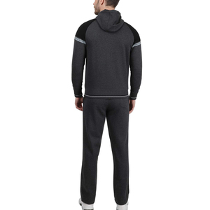 Survêtement à capuche pour homme, manches longues, couleur unie, fermeture éclair, vêtement décontracté, respirant, polyester et coton, coupe classique, automne - Product Image 3