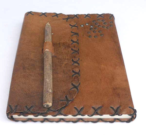 Journal Leather Travelers Notebook Custom Printing Hard Cover Journals A4 A5 <b>A6</b> White School Notebooks Journal - Product Image 2