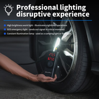 Compresseur d'air électrique portable 150 PSI avec affichage numérique pour gonflage de pneus de voiture, moto, vélo et ballons