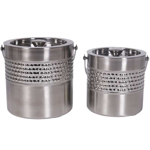 Ensemble de shakers à cocktails en acier inoxydable, accessoires de bar modernes, seau à glace, outils de mélange pour bar à domicile, hôtel - Product Image 5
