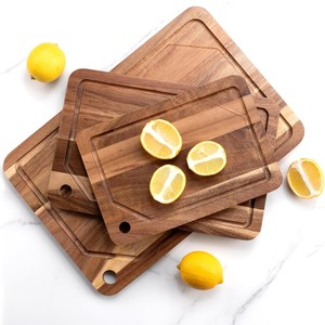 Juego de 3 Tablas de Cortar de Madera de Acacia Ecológicas y Duraderas con Logotipo Personalizado, Bloque de Cortar con Soporte para Uso en la Cocina, Regalo al por Mayor, Vietnam - Product Image 4