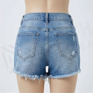 Shorts en jean élégants pour femmes, taille large, en coton, décontractés, mode estivale, vêtements décontractés, couleur personnalisée, vêtement moderne - Product Image 2