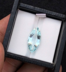 Aigue-marine naturelle taille marquise facettée bleue, pierre précieuse en vrac pour bague, pendentif, bijoux, pierre de naissance de mars, qualité excellente et rare - Product Image 4