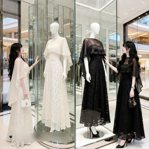 Robe longue élégante et décontractée pour femme, unie, lavable, confortable, taille naturelle, pour polo en soie à manches courtes - Product Image 6