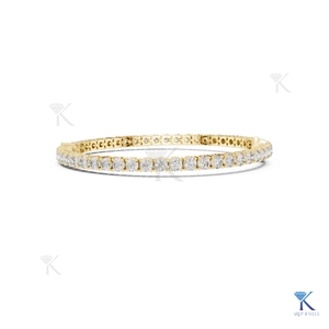 Lab Grown Diamond Tennis <b>Bracelet</b> Brilliant Cut Accent KRUP JEWELS 14K <b>Solid</b> Gold Unisex Filled Luxury Jewelry Manufacturer - Product Image 5