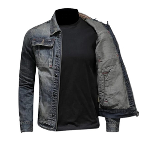 Vestes en jean pour hommes au design unique et léger, services OEM, prix bas, vestes en jean pour hommes tendance pour la vente en ligne - Product Image 4