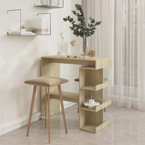 Table de bar rectangulaire en bois d'ingénierie Sonoma Oak - Product Image 3