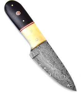 Cuchillo Skinner de Acero de Damasco Hecho a Mano de Alta Calidad, Compatible con OEM, Hoja Fija, Funda de Cuero, Cuchillo para Camping - Product Image 4