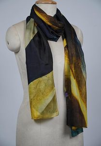 Pañuelo de Seda Pura con Estampado Digital para Mujer, Estola de Seda Ligera y Suave de Diseño de Lujo, Elegante Chal de Moda para Todas las Estaciones - Product Image 2