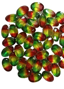 Piedra de Cristal de Forma Ovalada Natural para Fabricación de Joyas, Sorprendente Piedra de Cristal Multicolor para Fabricación de Lote Facetado en Ambos Lados - Product Image 5