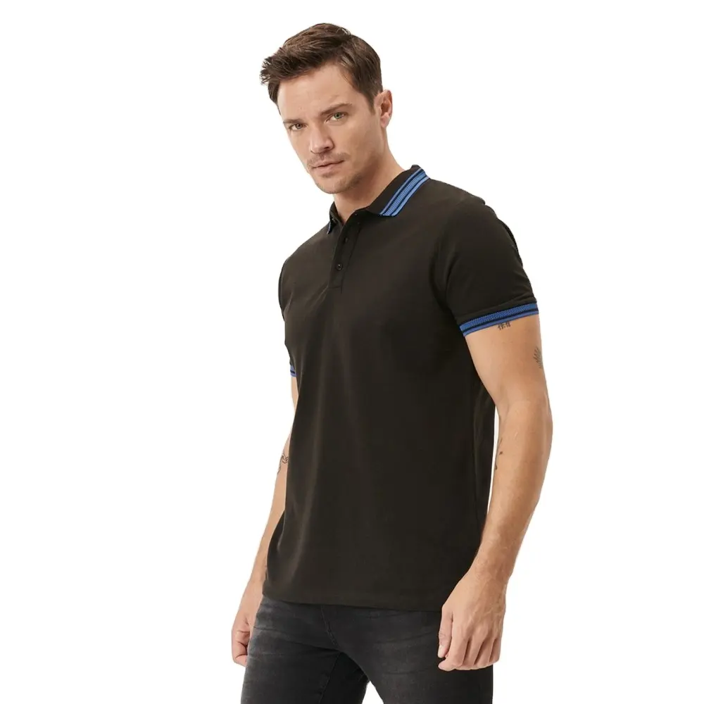 Aangepaste Geborduurde Printing Uniform Corporate Werk Ontwerp Mannen Golf Polo Tee Shirt