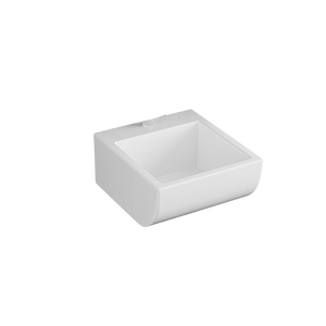 Lavabo mural en céramique ovale, écologique, facile à nettoyer, finition polie, design moderne, robinet monotrou, pour hôtels et maisons - Product Image 6