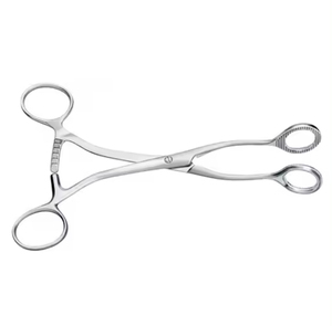 คีมจับลิ้นแบบตรงจากโรงงาน ปากยาง คีมสแตนเลส เครื่องมือผ่าตัด - Product Image 1