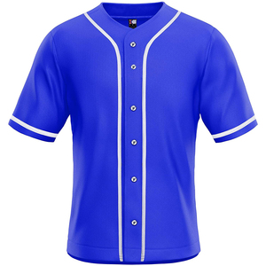 Maillot de baseball blanc pour homme, col en V, manches courtes, évacuation de l'humidité, 100 % polyester, coupe classique adulte, 180 g/m² - Product Image 6