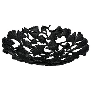 Bandeja de Servir Minimalista de Metal Negro, Diseño Redondo, Vajilla para Comedor - Product Image 4