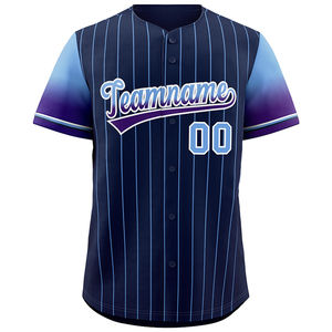 Maillot de baseball court imprimé sur mesure – Maillot d'entraînement et de match léger en gros 100 % polyester avec protection UV, couleurs personnalisables - Product Image 4