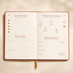 LABON Cuaderno de Regalo con Tapa Dura, Planificador Astrológico con Mapa de Constelaciones Celestiales y Detalles en Dorado, Diario de Seguimiento de Hábitos, en Terracota - Product Image 2