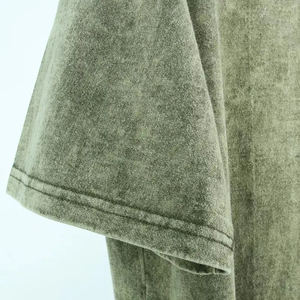 Camisetas Personalizadas Extra Grandes con Cuello Alto, Estilo Casual Vintage, Ligeras, de Alta Calidad, 100% Algodón, Lavado Ácido, Efecto Desteñido por el Sol, para Otoño - Product Image 2