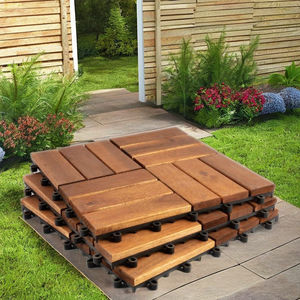 TBD Best Seller T12A2 Carreaux de terrasse 12 lattes 300x300x24mm Design moderne Installation facile Étanche Antidérapant pour une utilisation en extérieur - Product Image 1