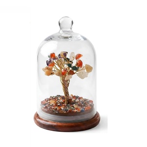 Arbre aux 7 chakras en cristal avec base en verre, objet décoratif Feng Shui Vastu, cadeau pour la décoration intérieure/bureau/salon/pierres précieuses de guérison - Product Image 1