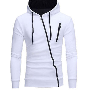 Sudadera con capucha asimétrica con cremallera diagonal de ajuste slim para deporte, venta al por mayor 2026 - Product Image 1