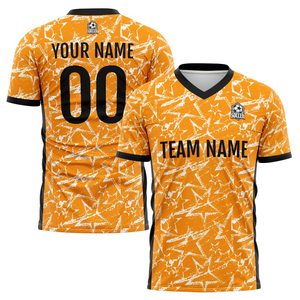Camiseta de Fútbol Personalizada con Cuello en V, Manga Corta, Estampado Sublimado, Nombre del Equipo, Número, Unisex para Adultos, Absorbe la Humedad - Product Image 3