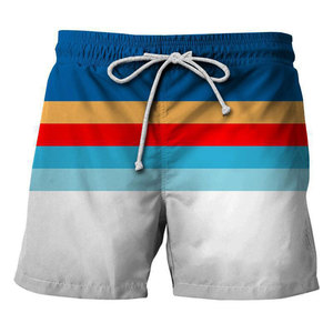 Shorts de bain pour hommes, couleur assortie, taille à cordon, séchage rapide, imperméables, en Spandex/Polyester, motif Tie-Dye, haute qualité, été - Product Image 2