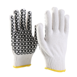 Best Selling PVC Dotted Work <b>Gloves</b> | Cotton <b>Knit</b> Grip Safety <b>Gloves</b> OEM Factory Professional PVC Dotted <b>Gloves</b> - Product Image 1