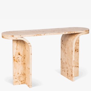 Mesa Consola Moderna de Madera de Abedul Maciza con Base de Trípode, Hecha a Mano, Minimalista, para Comedor, Sala de Estar, Entrada, Decoración de Muebles - Product Image 4