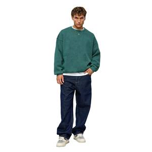 2026 Latest Arrival Streetwear Acid Washed 100% Cotton <b>Fleece</b> Men's Wholesale Prices Oversized Acid Wash <b>Sweatshirt</b> - Product Image 1