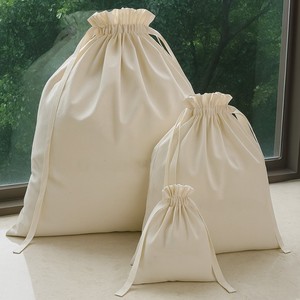 <b>Muslin</b> Drawstring Bags Printed Adjustable Washable Eco Friendly Woven Pouches Various Sizes - Product Image 5