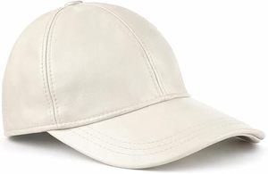 Custom Logo Barely-Beige Leather Baseball <b>Cap</b> Blank Premium Sheepskin Dad <b>Cap</b> Low MOQ Wholesale Luxury Headwear - Product Image 3