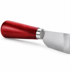 Cuchillo para Recortar Cuero DUJISO, Hoja Curva de Acero de 16.7cm, Mango de Madera Rojo Marrón, Herramienta para Recortar Cuero y Joyería ZETOMEDPRO - Product Image 1